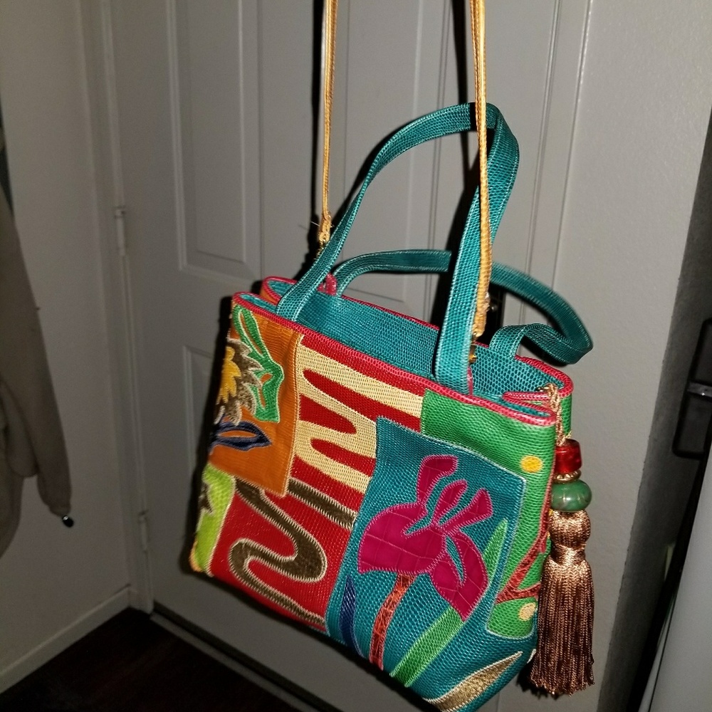 ❤Vintage Sharif❤Art Deco Leather Handbag/Crossbody
